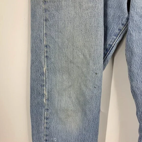 Levi's Men's Classic 501 Cotton Straight Leg Button Fly Distressed Jeans Size 35 - Picture 6 of 15